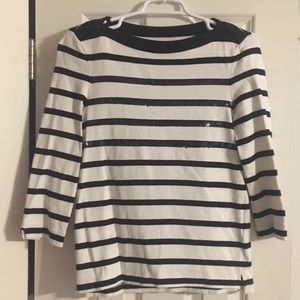 Kate Spade, size small sequin stripe top.